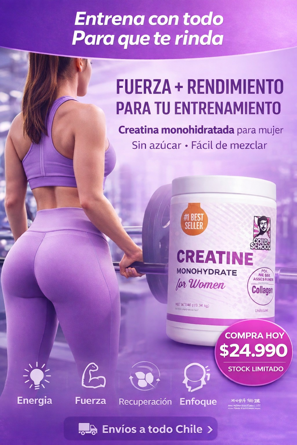 Old School Creatina Monohidratada
